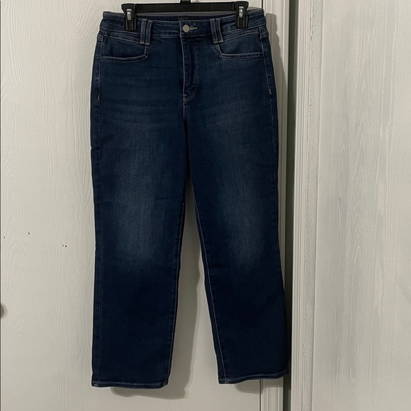 NYDJ Pants - NYDJ Relaxed Straight Life x Tuck Like New High Rise Dark Wash Jeans Size 8